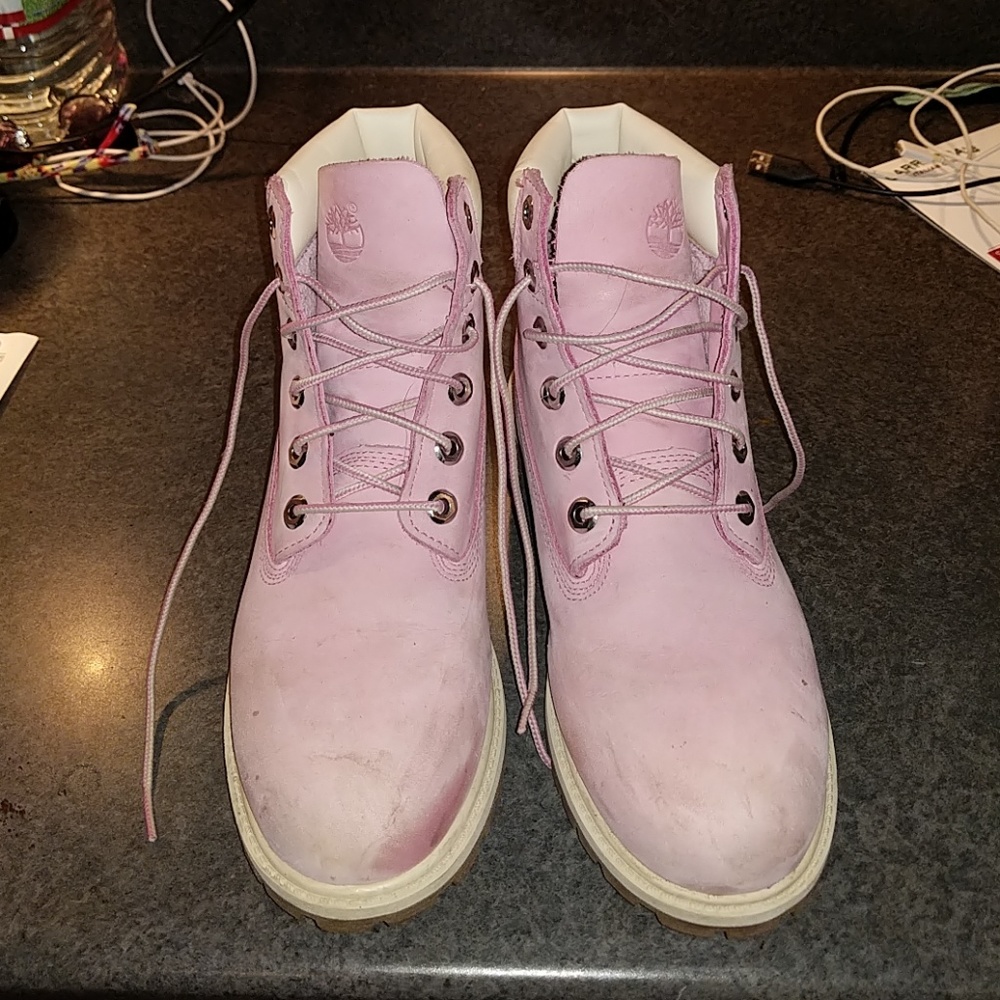 VERY RARE cotten candy pink Timberlands